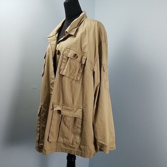 New Look Utility Cargo Jacket 3X Button Front Lightweight Cotton Layering - Picture 6 of 11